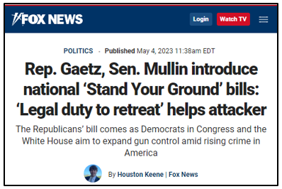 Breaking: National Stand-Your-Ground Law Filed in D.C.!