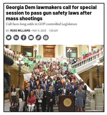 Tell Kemp: No Special Session for Gun Control!