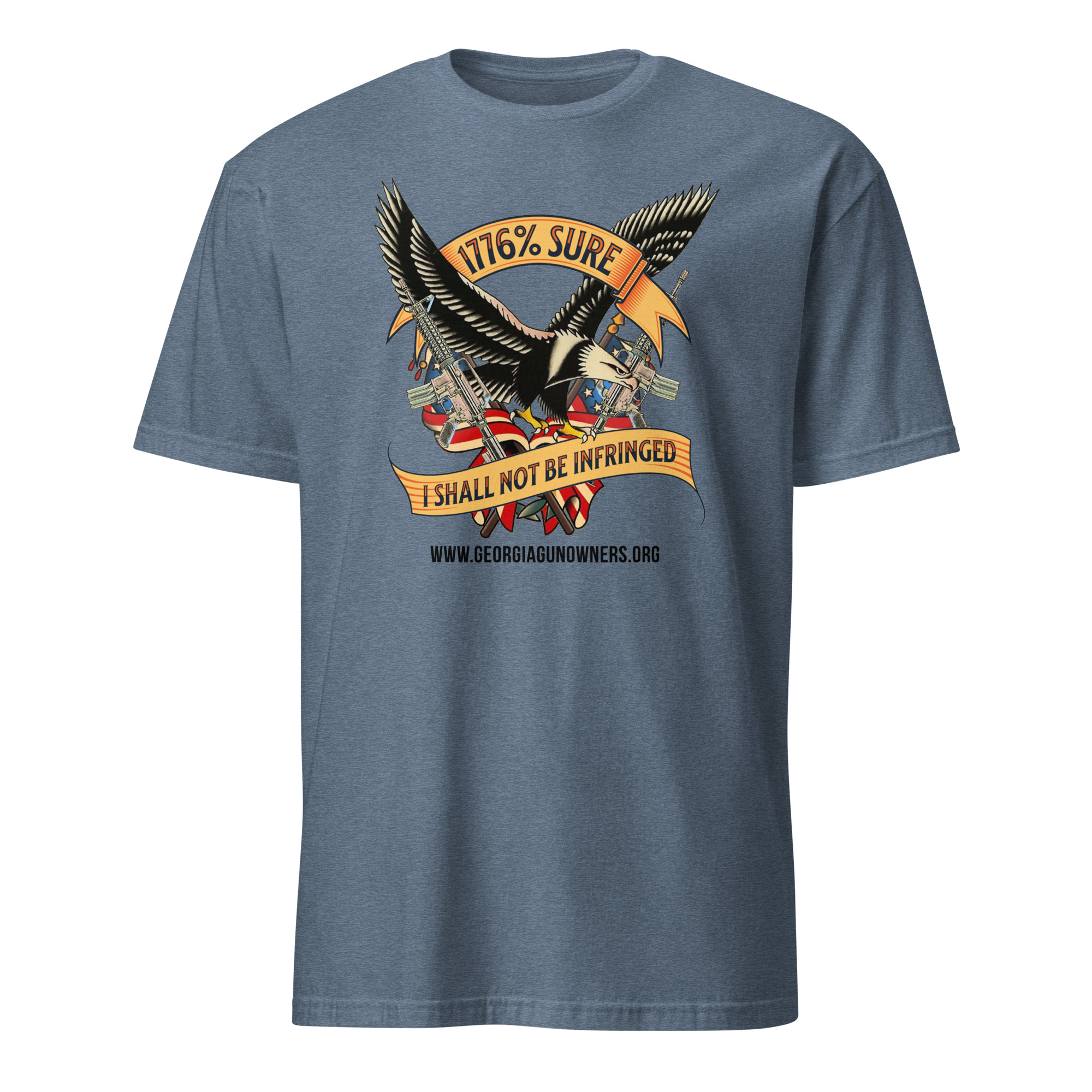 Supersoft - Short Sleeve - Unisex - Black Text - "I'm 1776% Sure" - Image 3