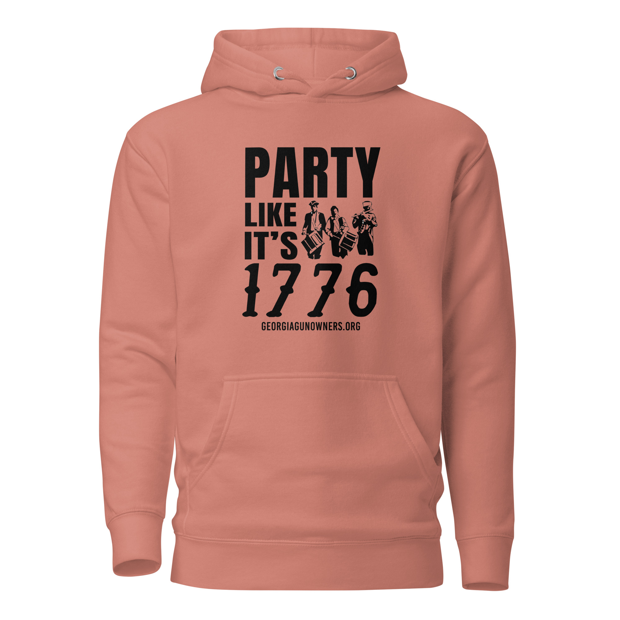Soft - Party Like It's 1776 - Black Text - Unisex - Hoodie - Image 3