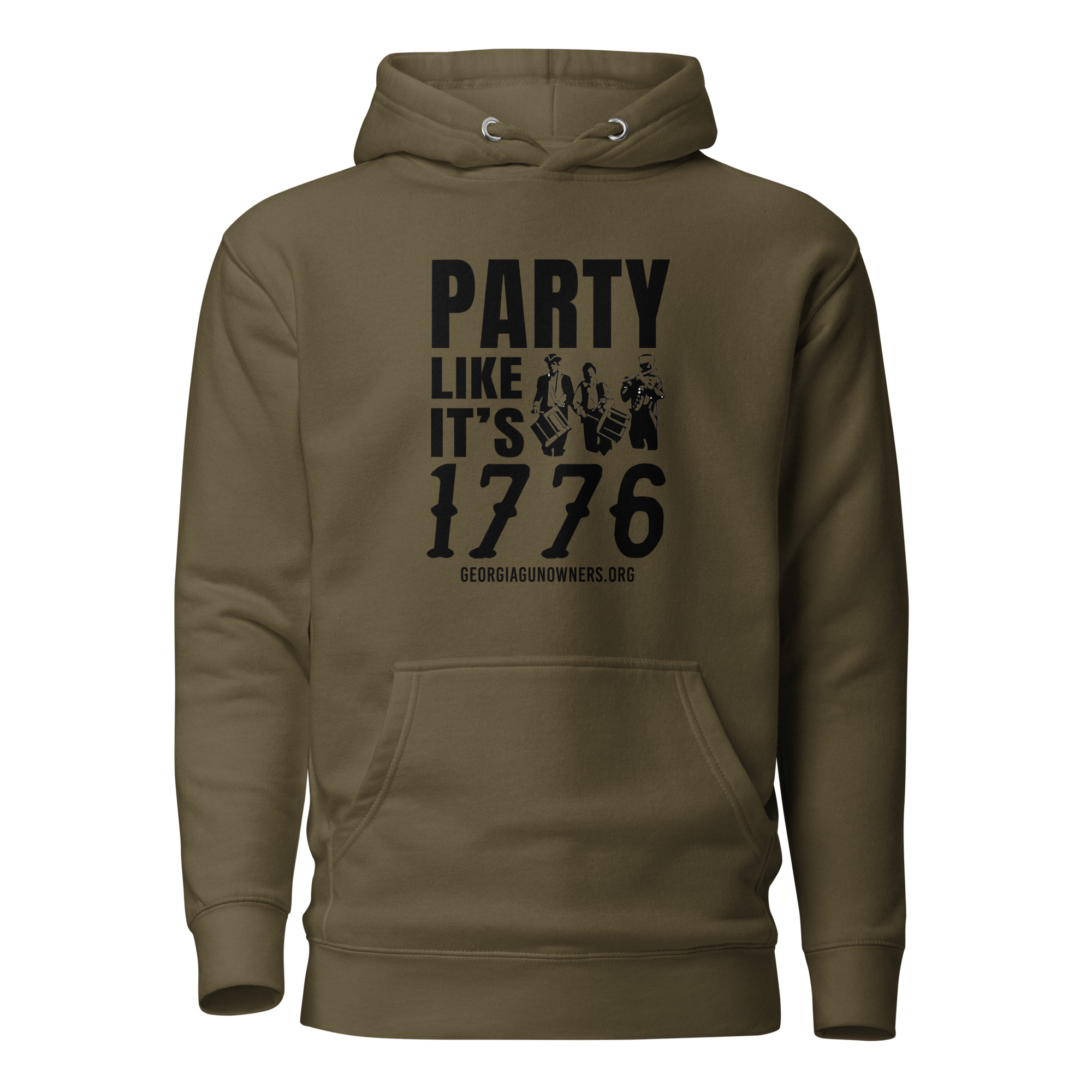 Soft - Party Like It's 1776 - Black Text - Unisex - Hoodie