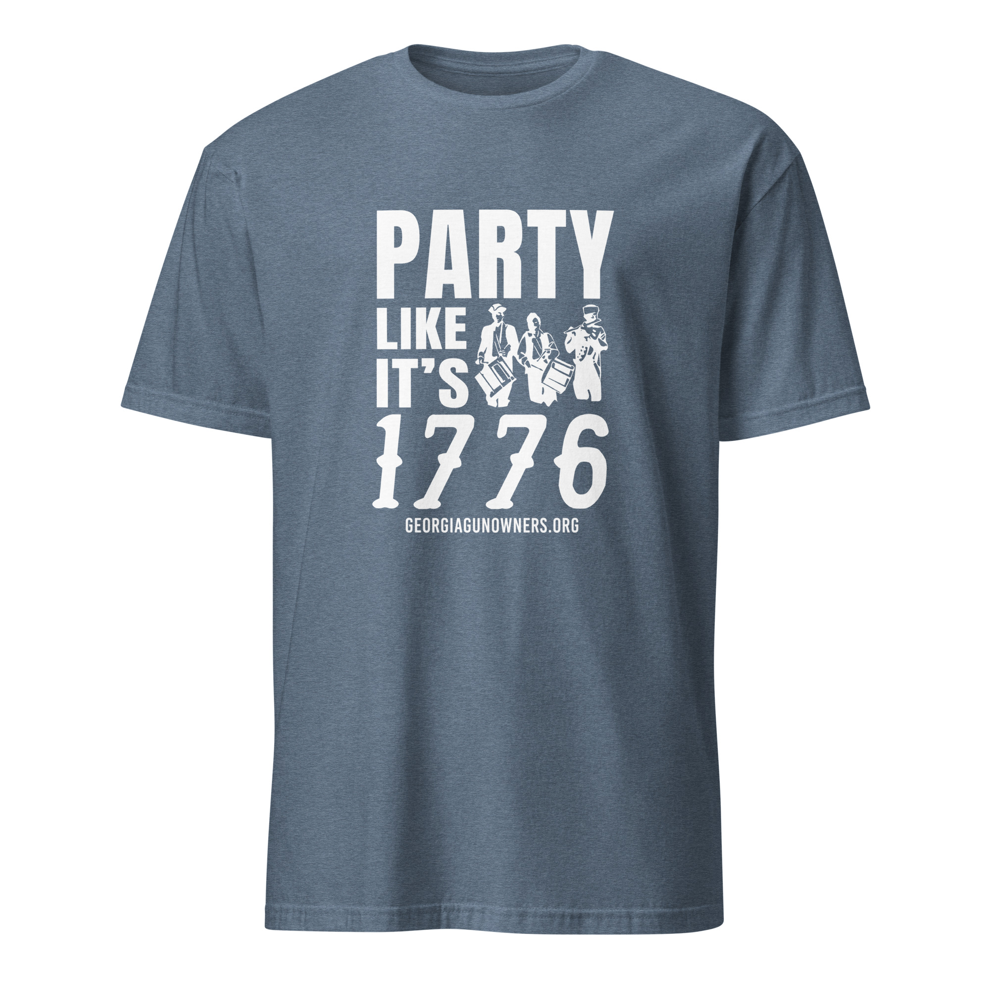 Supersoft – Short Sleeve – White Text – “Party Like It’s 1776” - Image 8