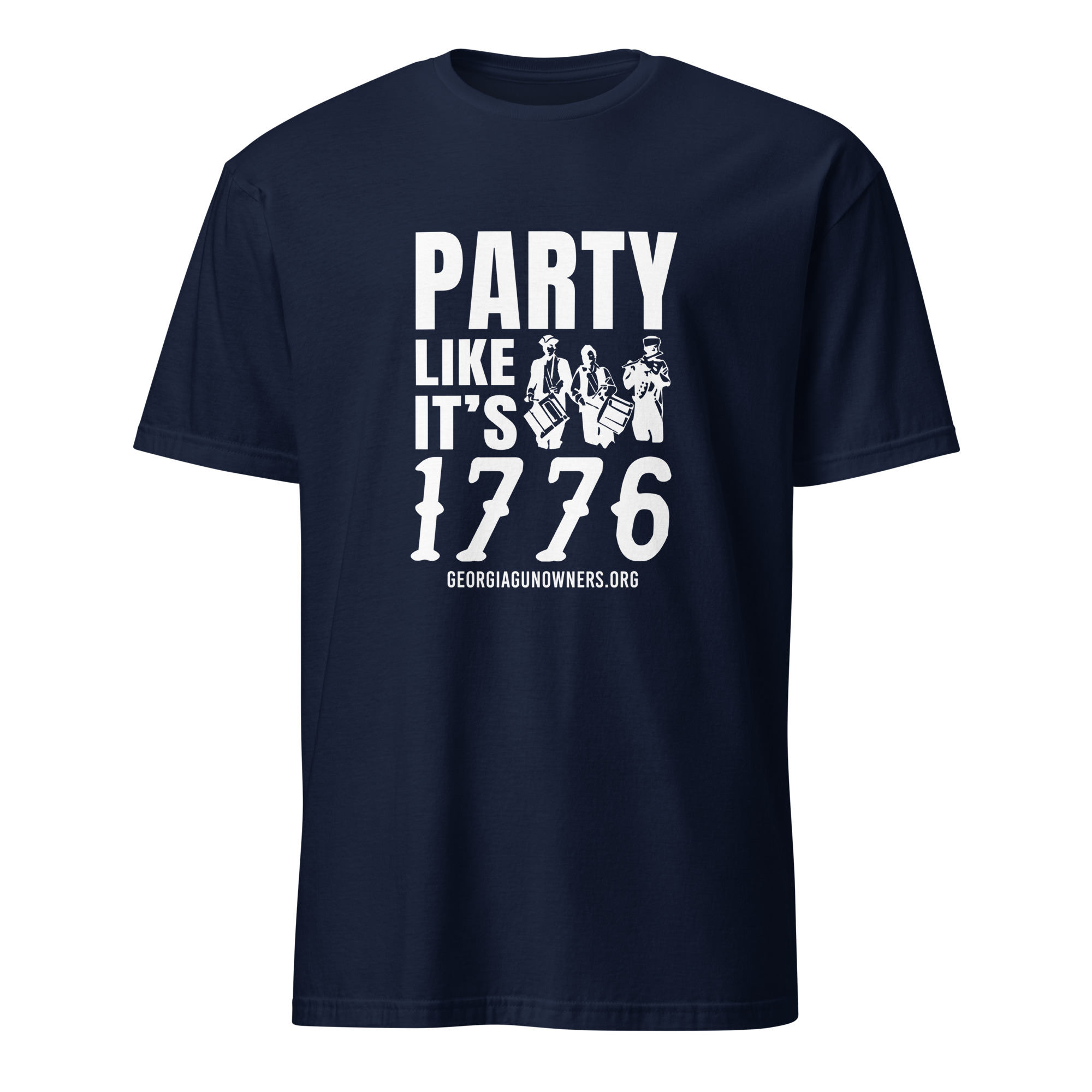 Supersoft – Short Sleeve – White Text – “Party Like It’s 1776” - Image 2