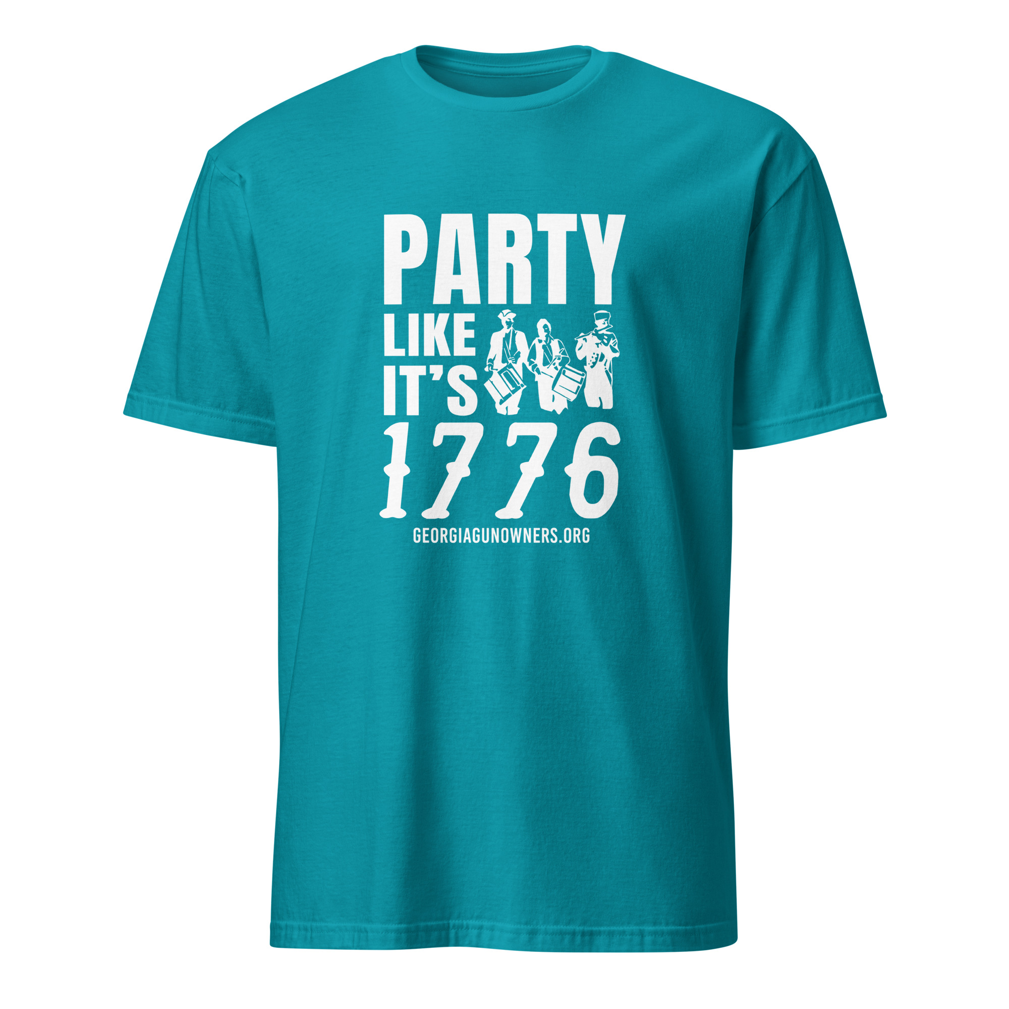Supersoft – Short Sleeve – White Text – “Party Like It’s 1776” - Image 9
